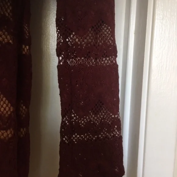 NWT NIGHTCAP SIERRA LACE V NECK Long Sleeve Dress Garnet Sz 1 - Picture 8 of 12